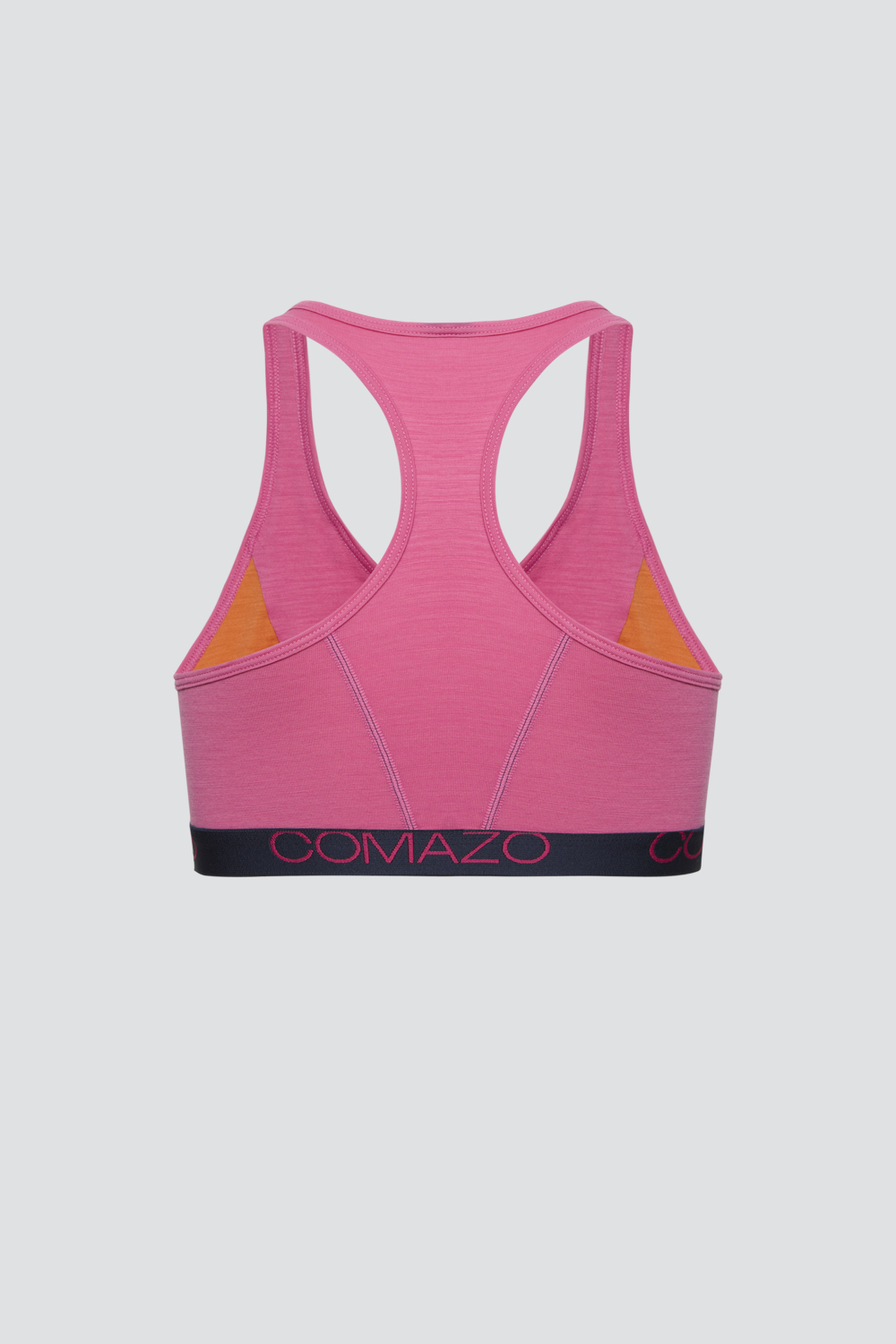 Produktbild Rückansicht Comazo Damen Bustier aus Merinowolle Farbe Pink-Mango