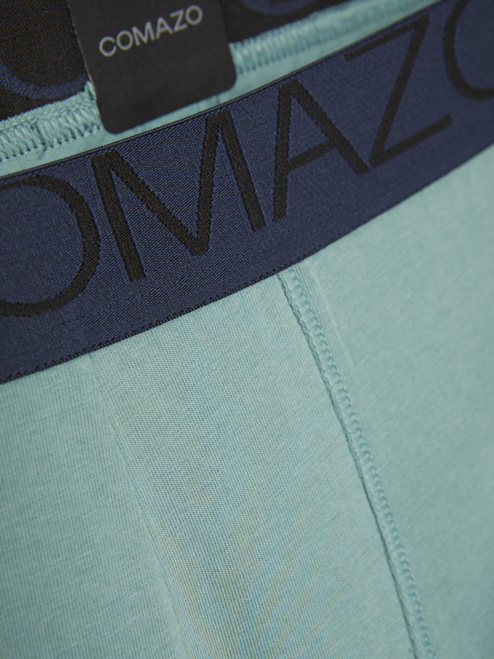 Detailbild Pants kurz von Comazo in der Farbe Mineral mit Logo-Webgummi