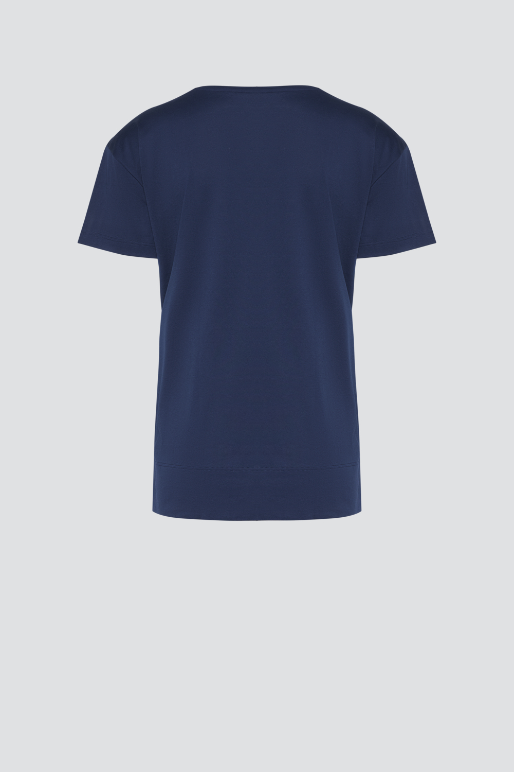 Produktbild Rückansicht Comazo Damen Schlafshirt Farbe Dunkelblau aus merzerisierter Baumwolle