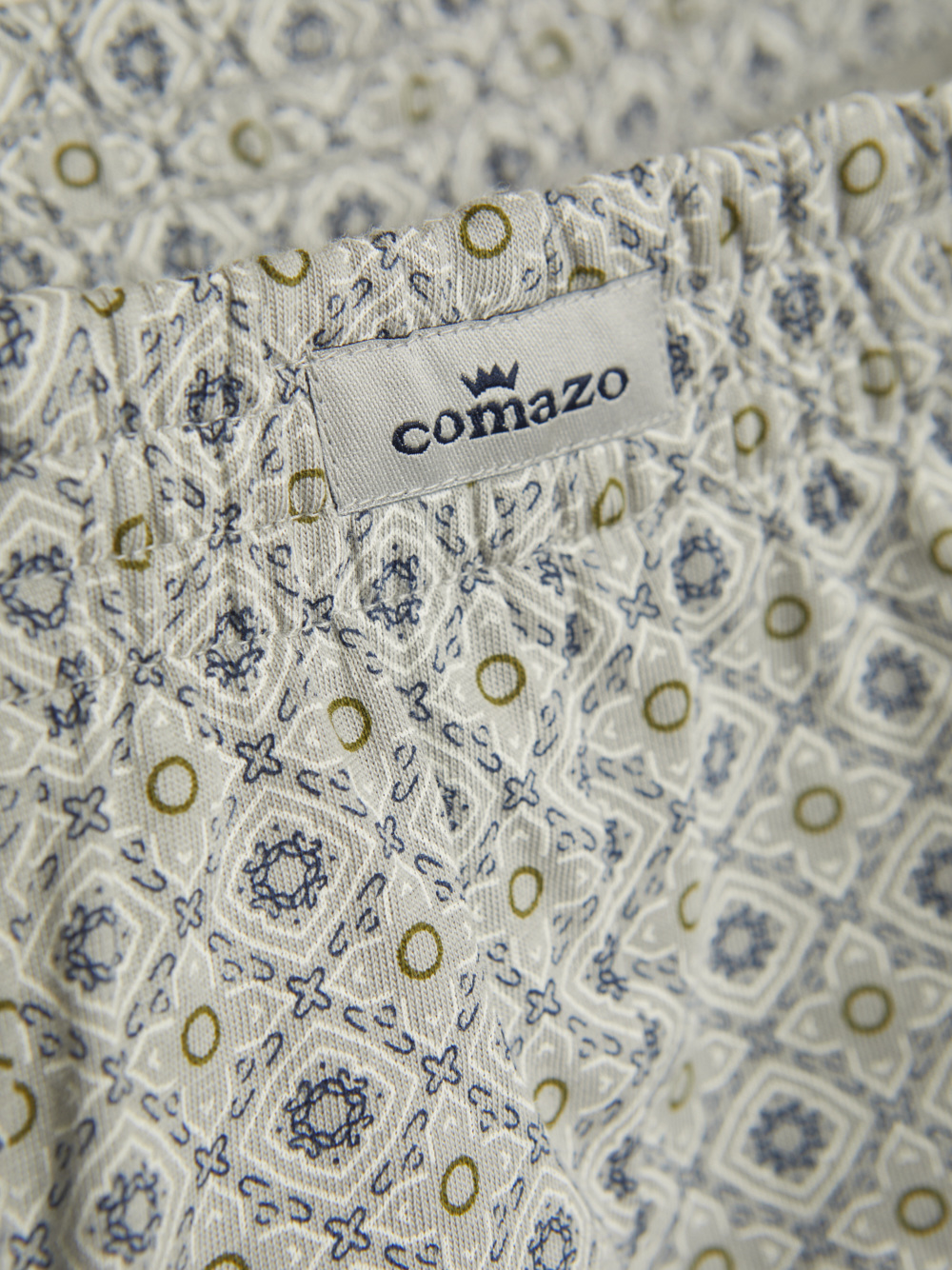 Detailbild Comazo Herren Jazz-Pants aus 100% Baumwolle ohne Eingriff Farbe Grau mit Muster