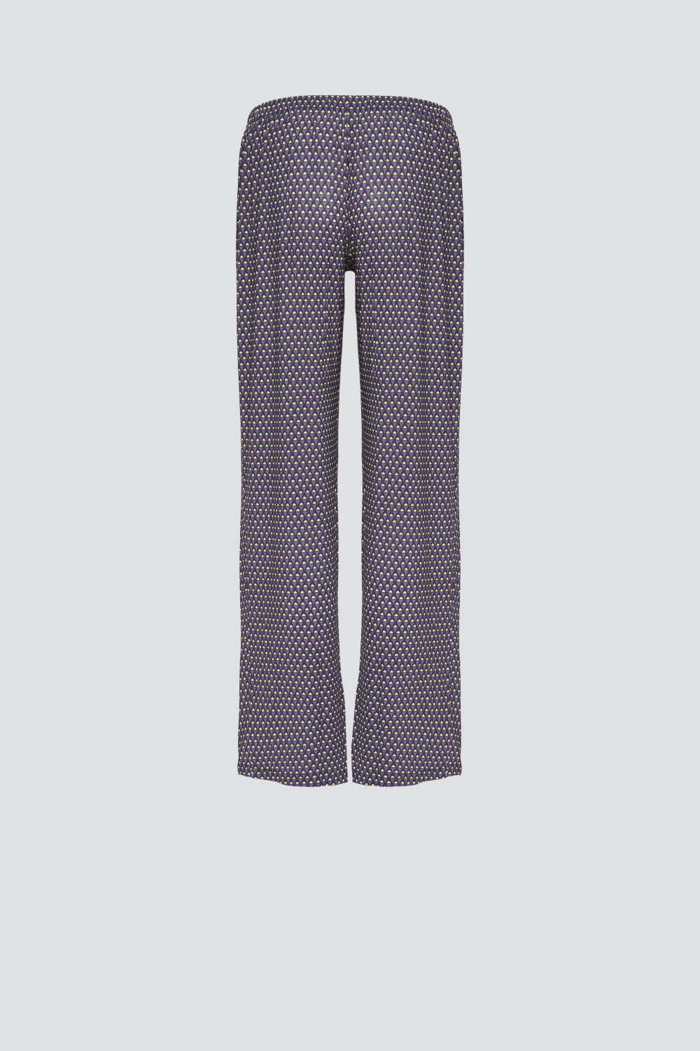 Produktbild Rückansicht Comazo Damen Lange Hose aus Micromodal Farbe Purple Print