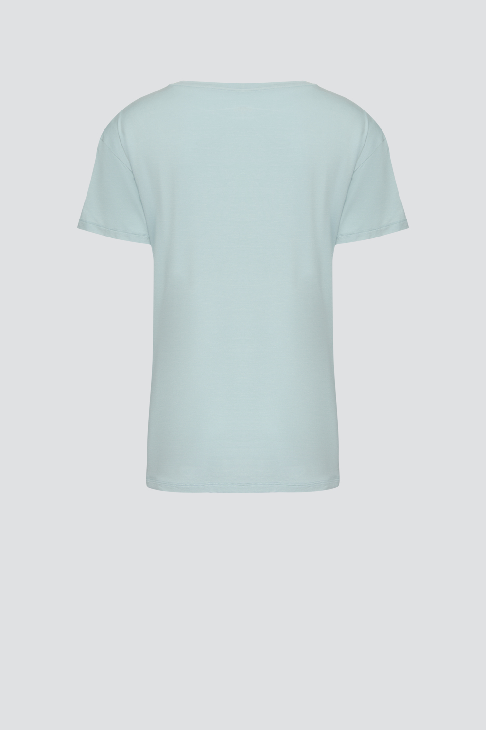 Produktbild Rückansicht Comazo Damen Schlafshirt aus Micromodal Farbe Waterblue