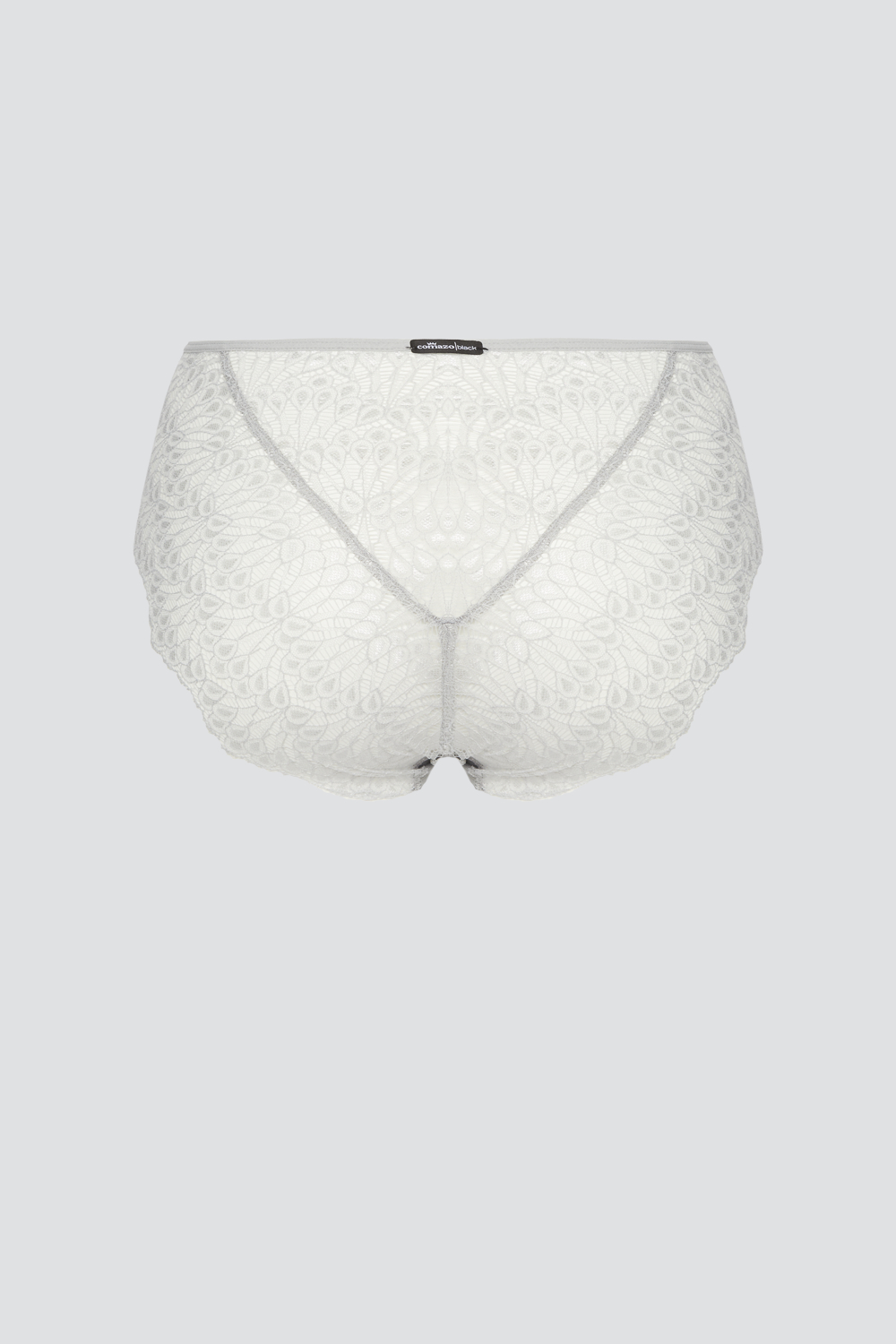 Produktbild Rückansicht Comazo Maxislip mit Spitze Farbe Silber