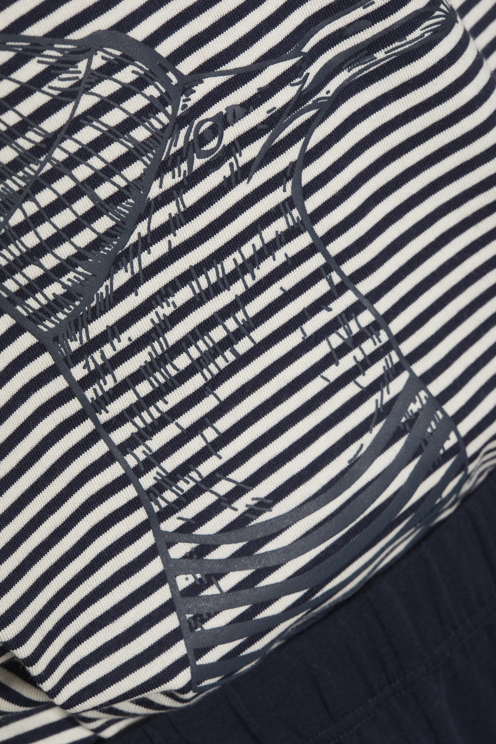 Detailbild Comazo Jungen Shorty-Pyjama Farbe Marine-Geringelt