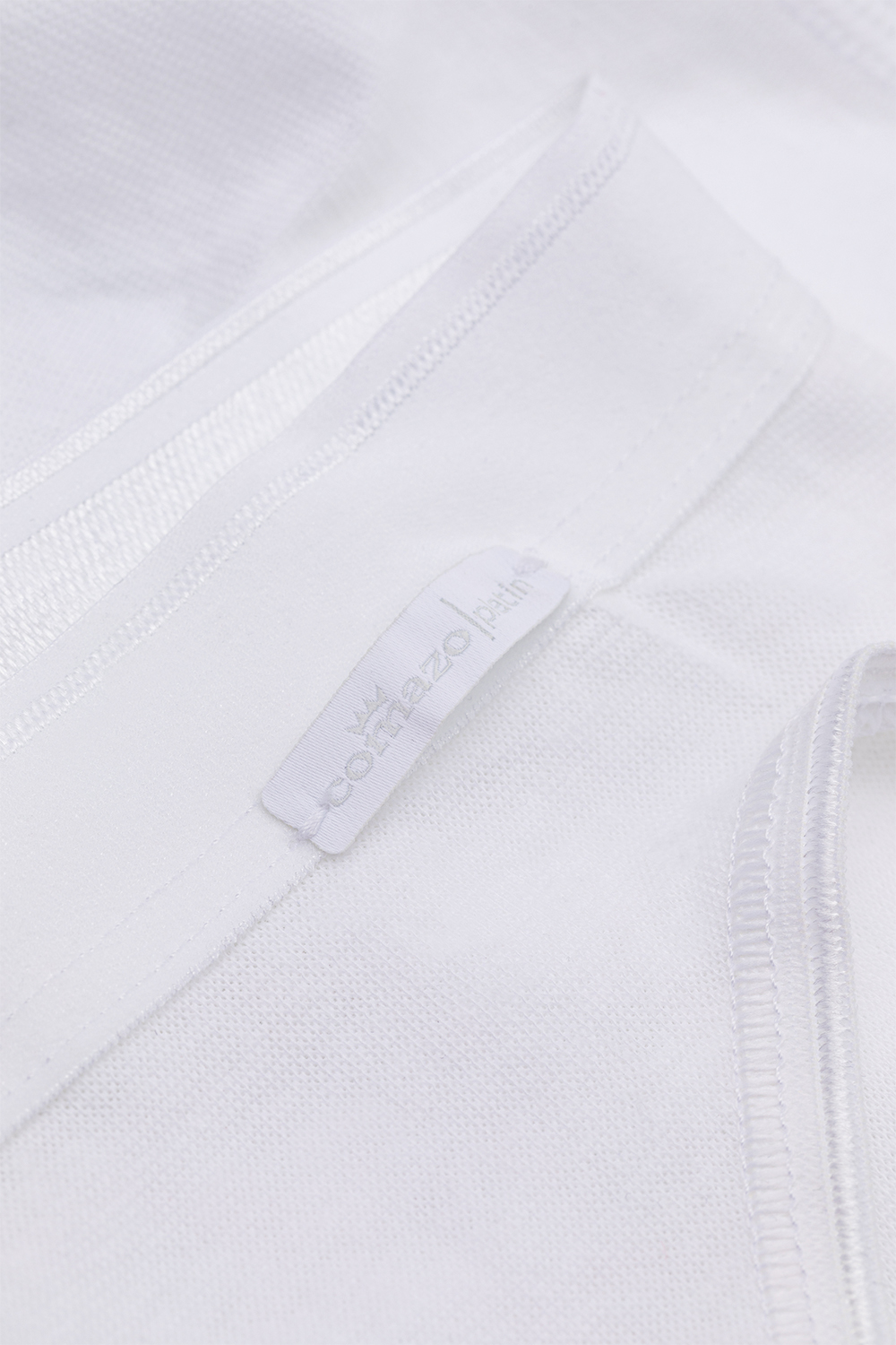 Detailbild Jazz-Pants von Comazo in der Farbe Weiß Feinripp-Qualität