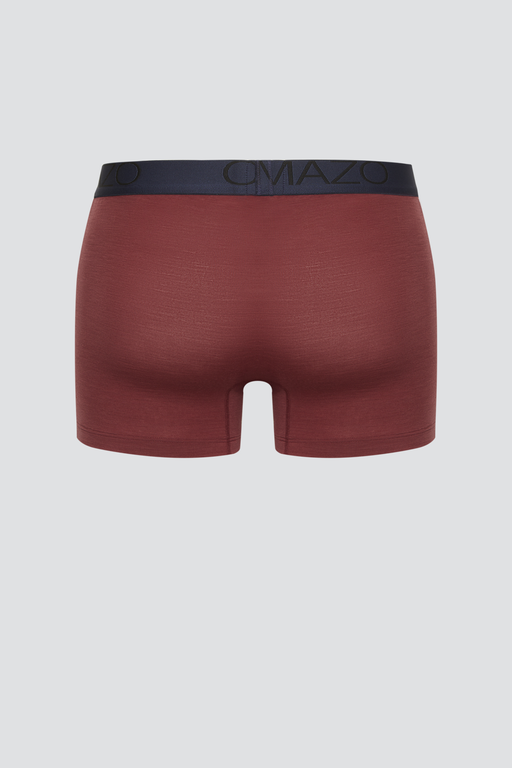 Produktbild Rückansicht Comazo Herren Trunks aus Merinowolle Farbe Merlot/Porto