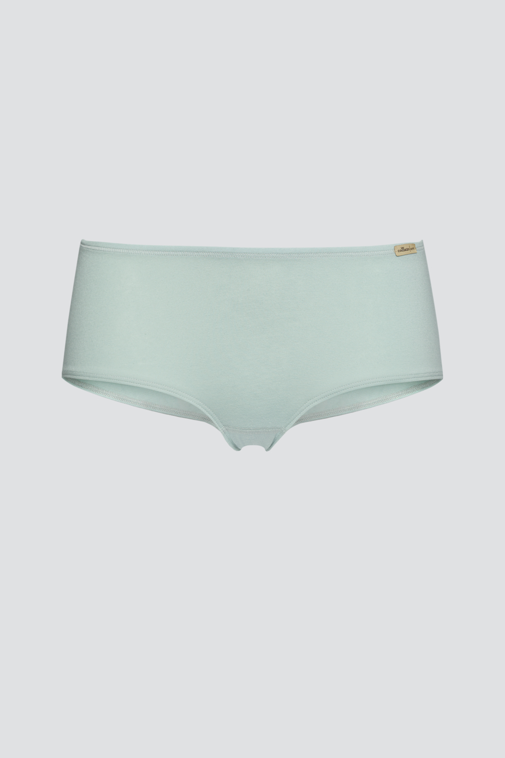 Produktbild Vorderansicht Fairtrade Panty von Comazo in der Farbe Salbei