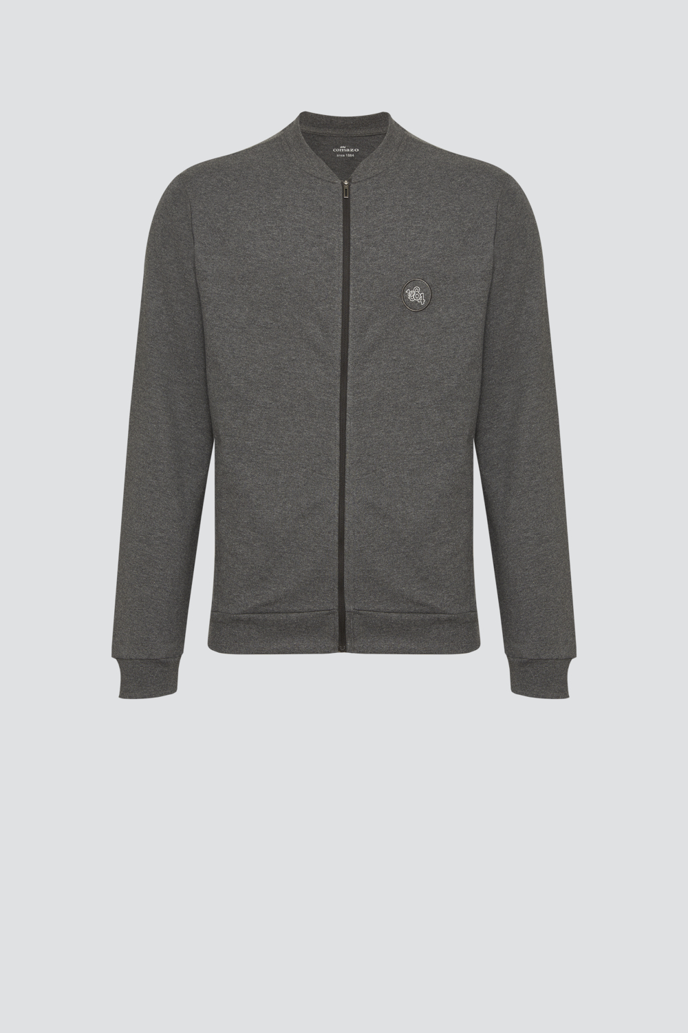 Produktbild Vorderansicht Comazo Herren Blouson Jacke mit Reißverschluss Farbe Anthrazit-Melange