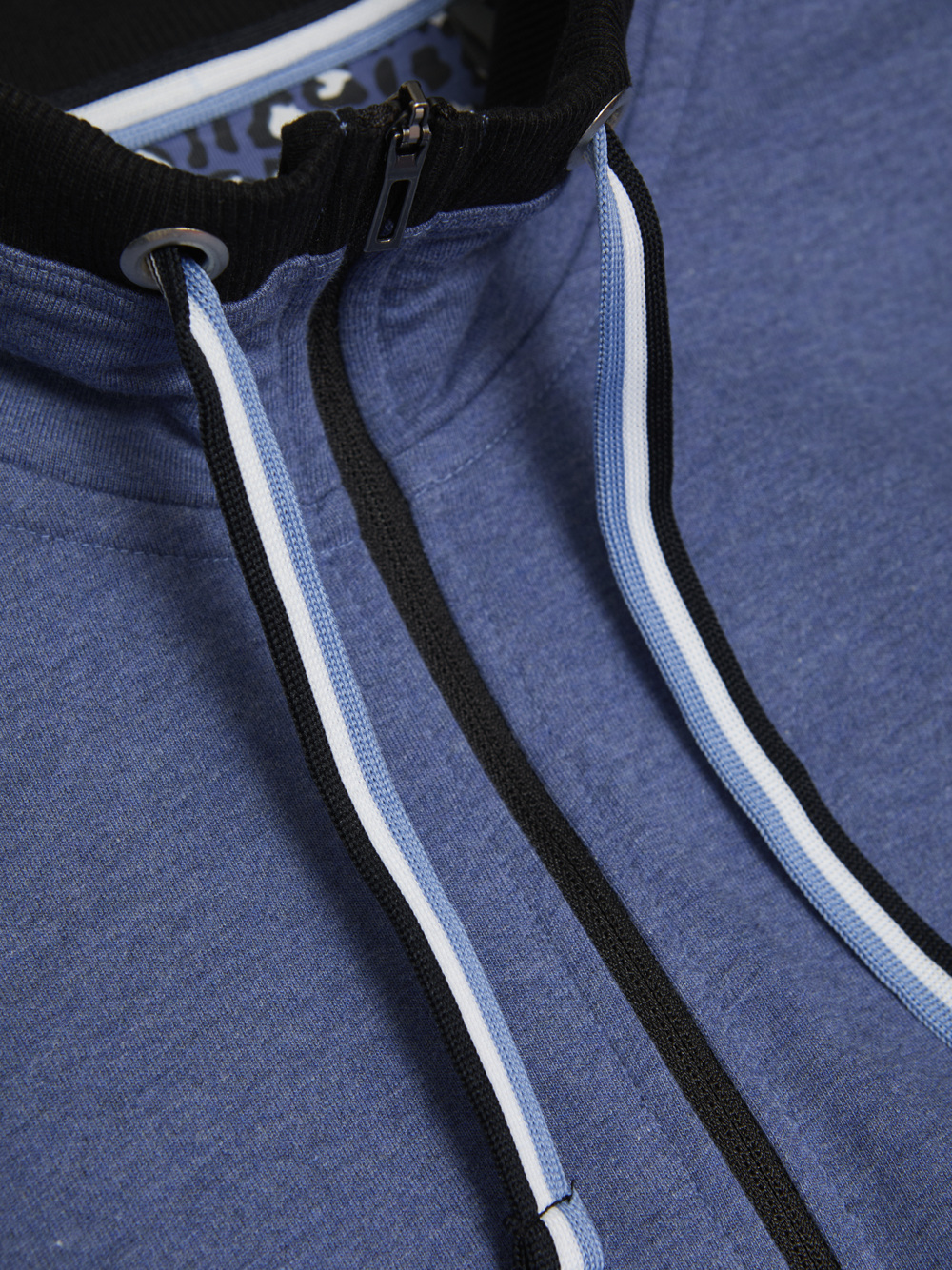 Detailbild Comazo Damen Jacke mit Stehkragen Farbe Jeans meliert