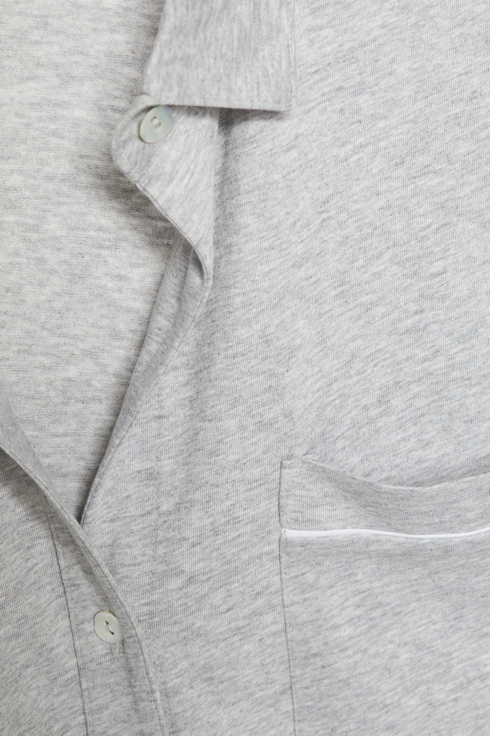 Detailbild Comazo Damen Loungejacke aus 100% Baumwolle Farbe Silber-Melange