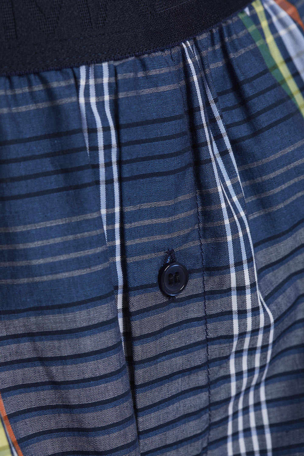 Detailbild Webhose kurz von Comazo in der Farbe Karo aus 100% Baumwolle mit Knopfleiste und aufgesetztem Bund