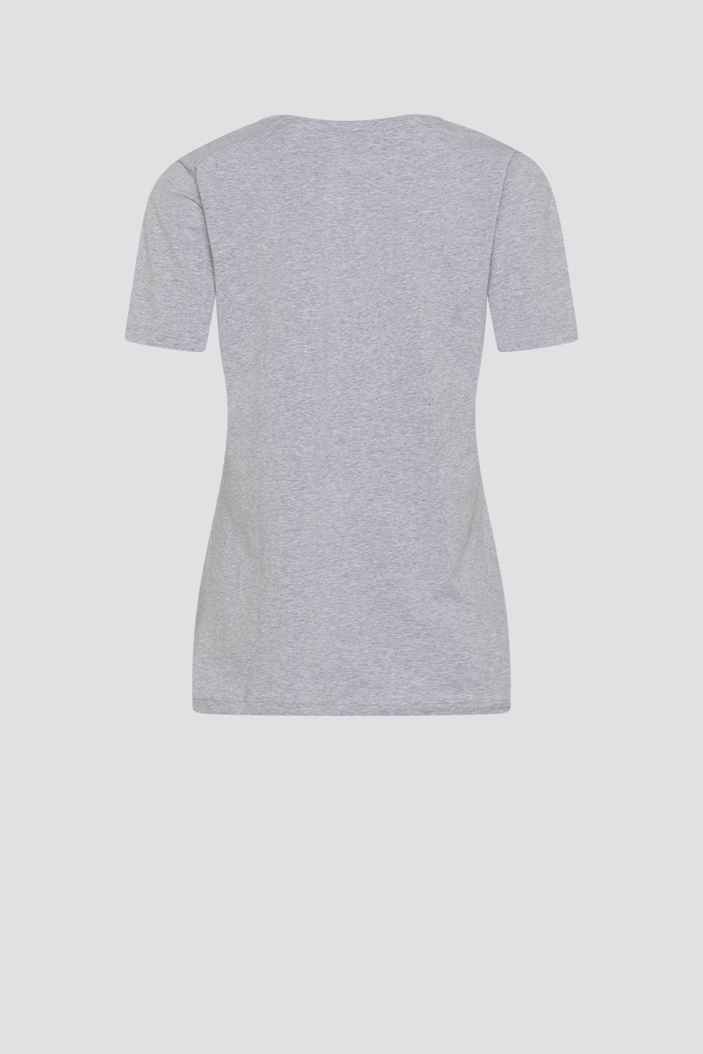 Produktbild Rückansicht Basic Shirt kurzarm von Comazo in der Farbe Grau-Melange mit Rundhalsausschnitt