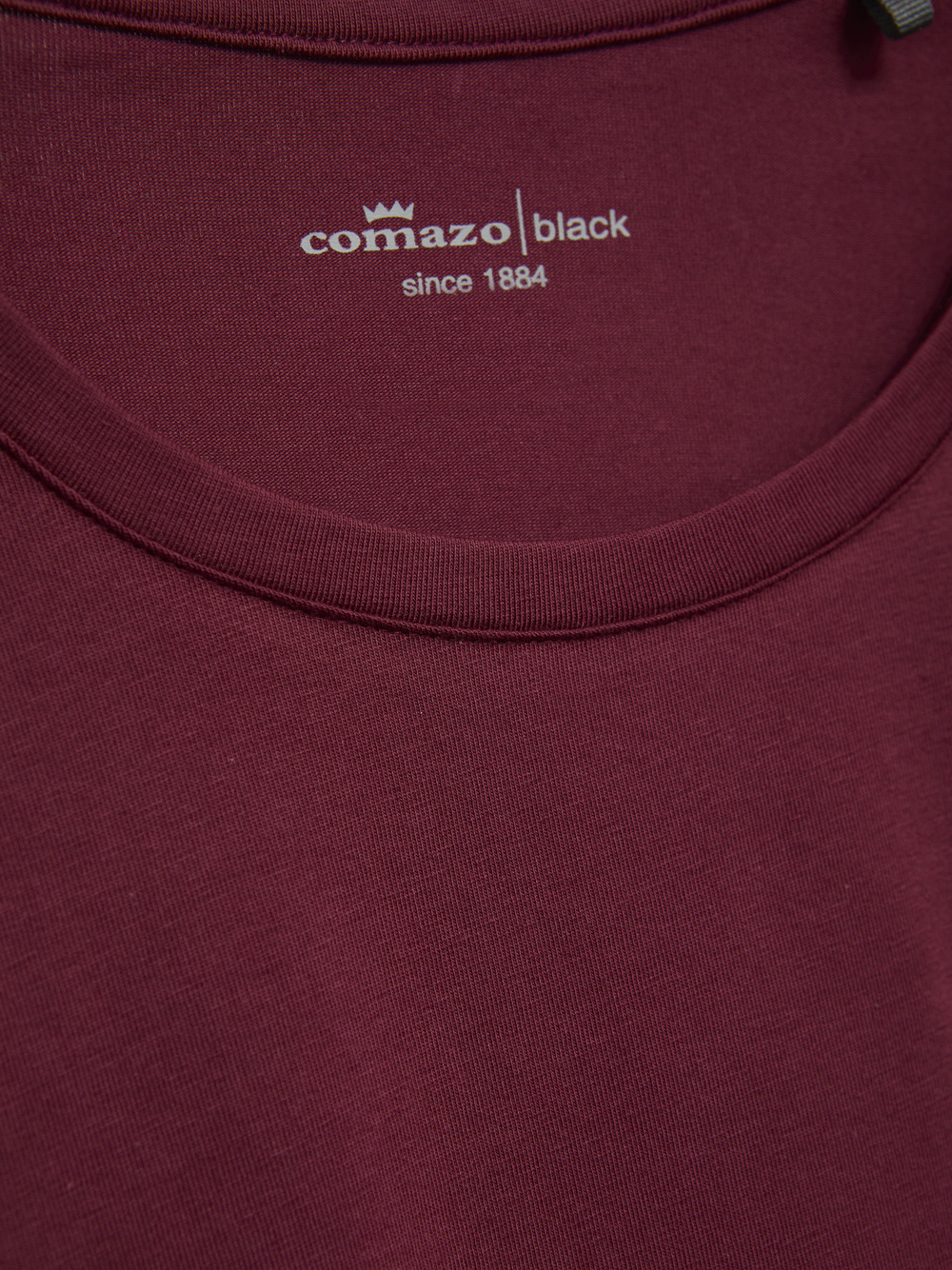 Detailbild Comazo Herren Basic Shirt langarm Farbe Merlot