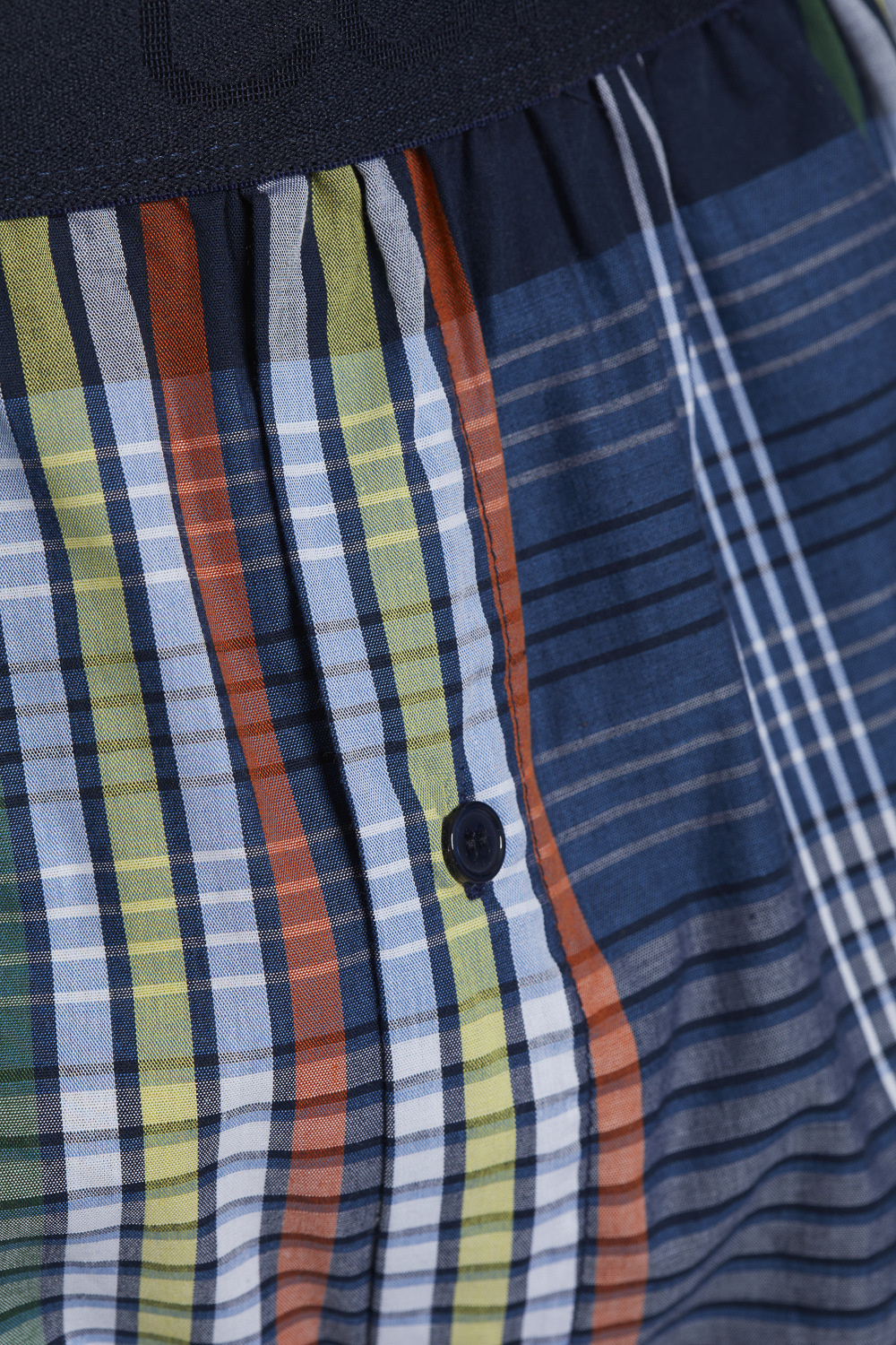 Detailbild Webhose kurz von Comazo in der Farbe Karo aus 100% Baumwolle mit Knopfleiste und aufgesetztem Bund