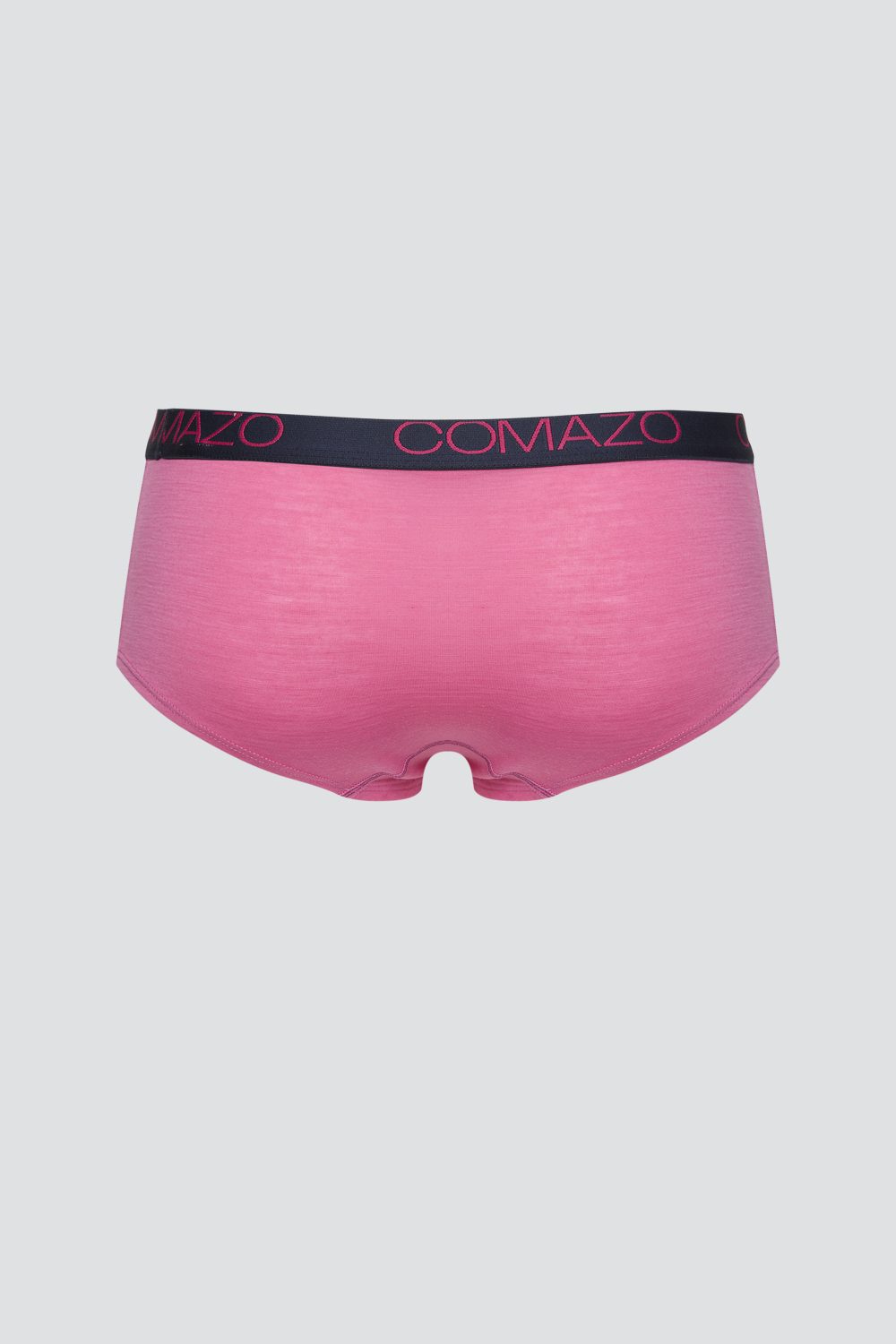 Product image back view of Comazo women's panty made of merino wool in Pink-Mango color.