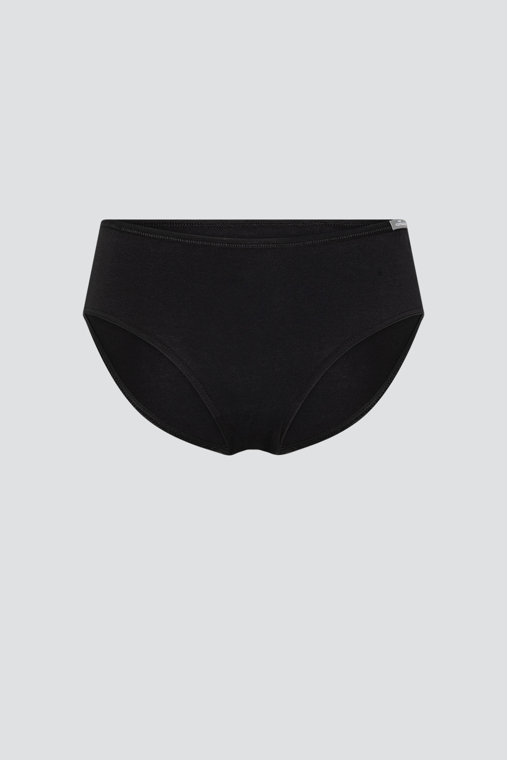 Product image front view of hip brief by Comazo in the color black.