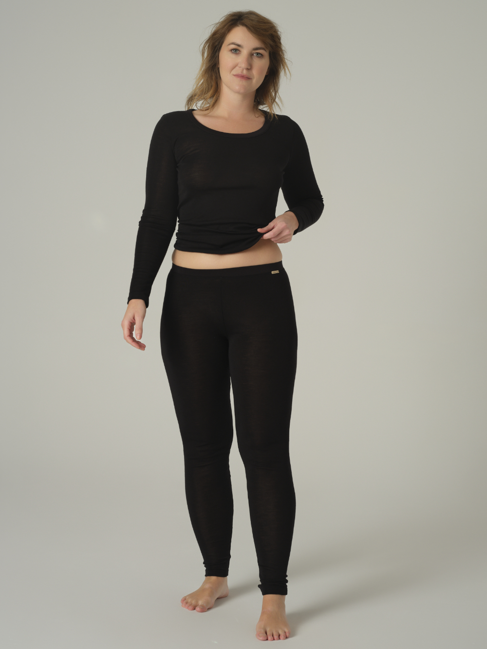 Merino Wool–Silk Leggings – GOTS Certified