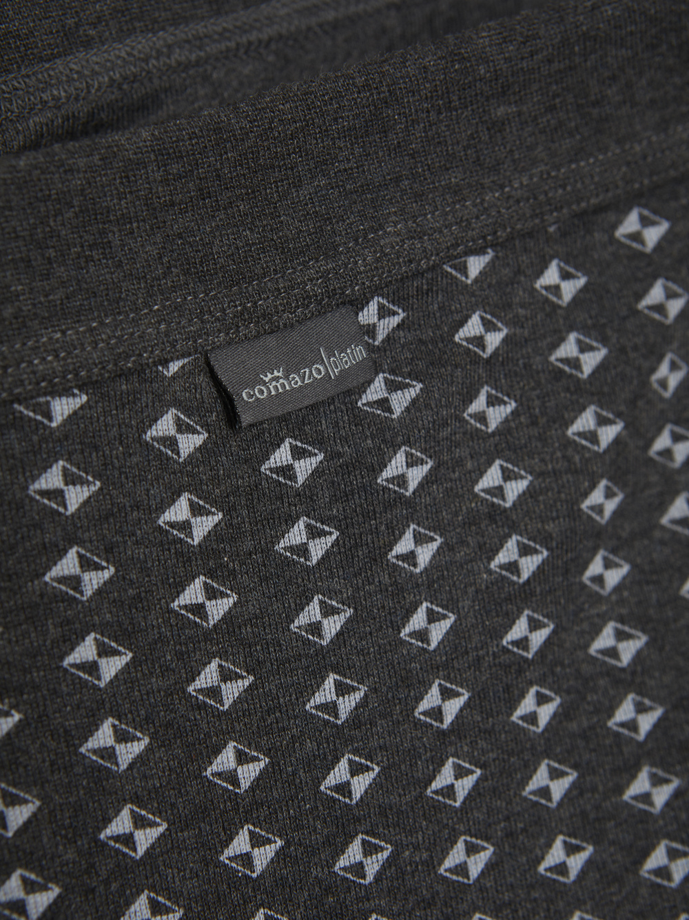 Detailbild Comazo Herren Unterhose kurz mit Eingriff Farbe Dunkelgrau-Melange gemustert