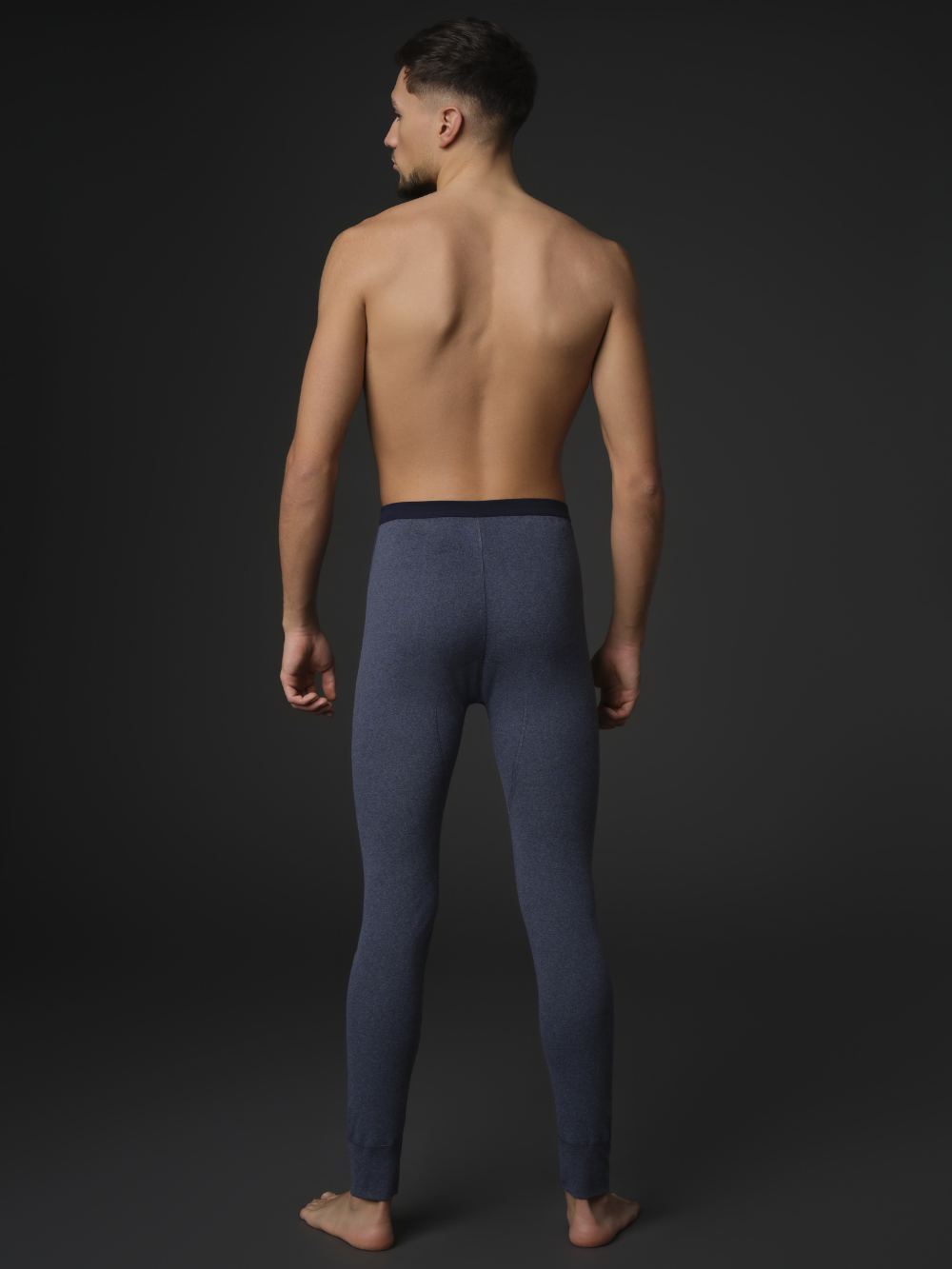 Unterhose lang mit Eingriff von Comazo Protect Farbe Blau-Melange