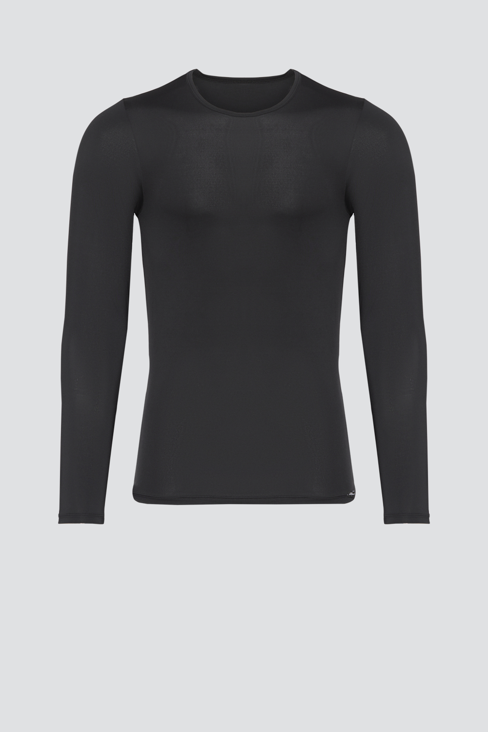 Produktbild Vorderansicht Shirt langarm von Comazo in der Farbe Schwarz mit BeSoCool Technologie