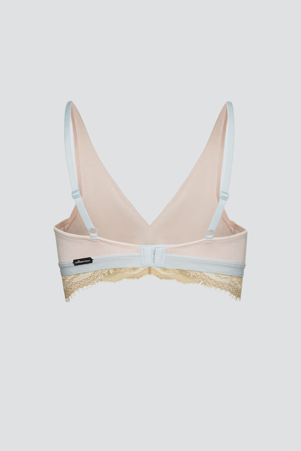 Produktbild Rückansicht Comazo Damen Soft-Bra mit Spitze aus Viskose Farbe Puderrosa