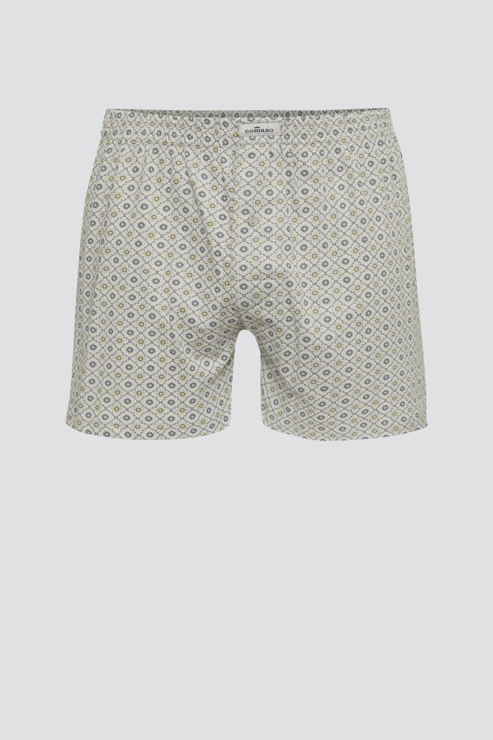 Produktbild Vorderansicht Comazo Herren Boxershorts Farbe Grau gemustert