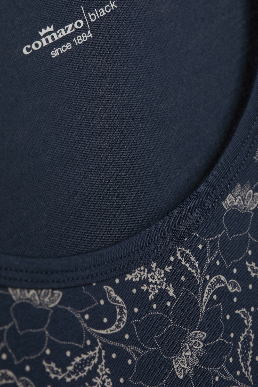 Detailbild Comazo Damen Nachthemd Farbe Marine aus Mircomodal