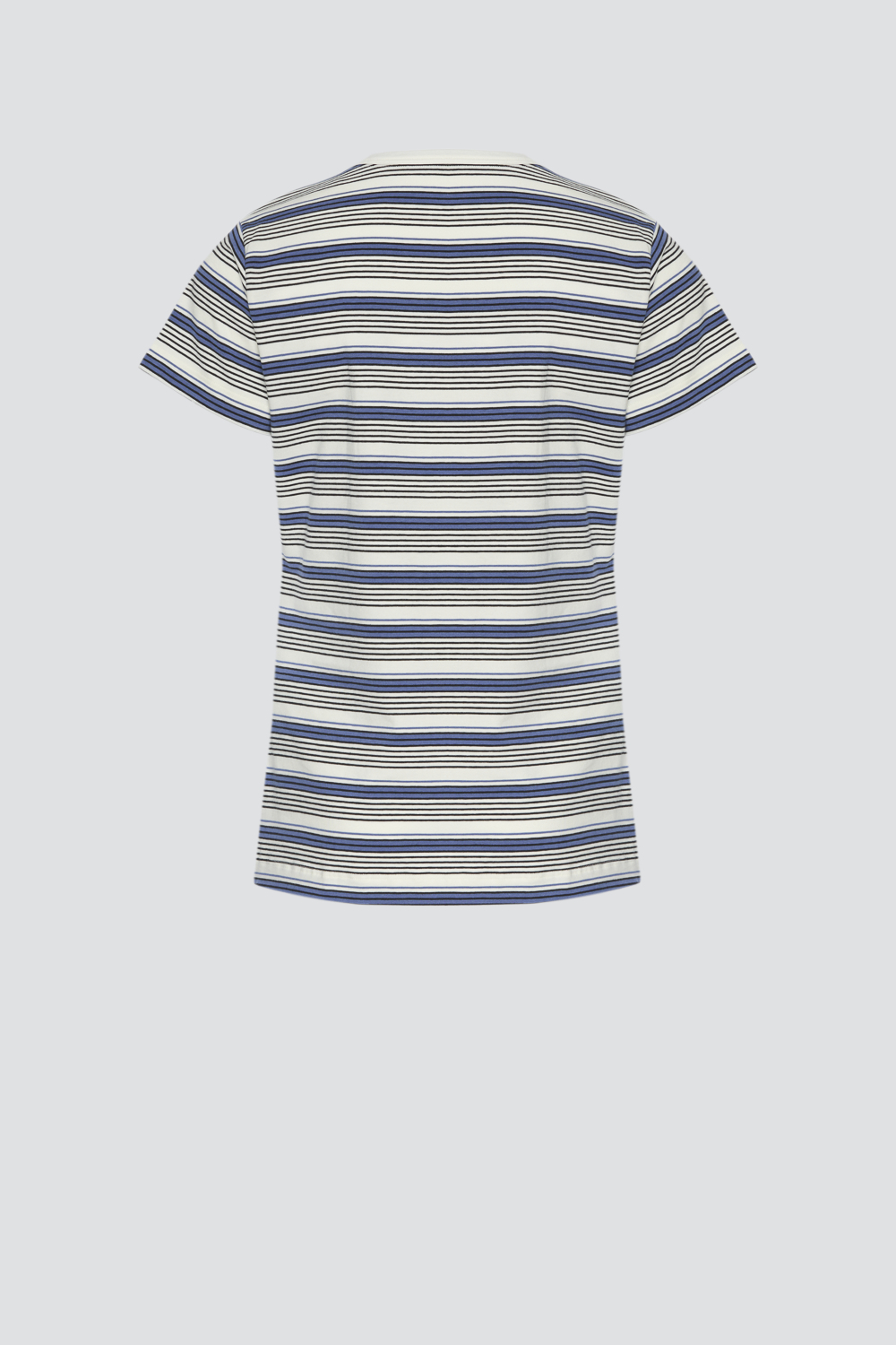 Produktbild Rückansicht Comazo Damen-T-Shirt Farbe Ecru geringelt