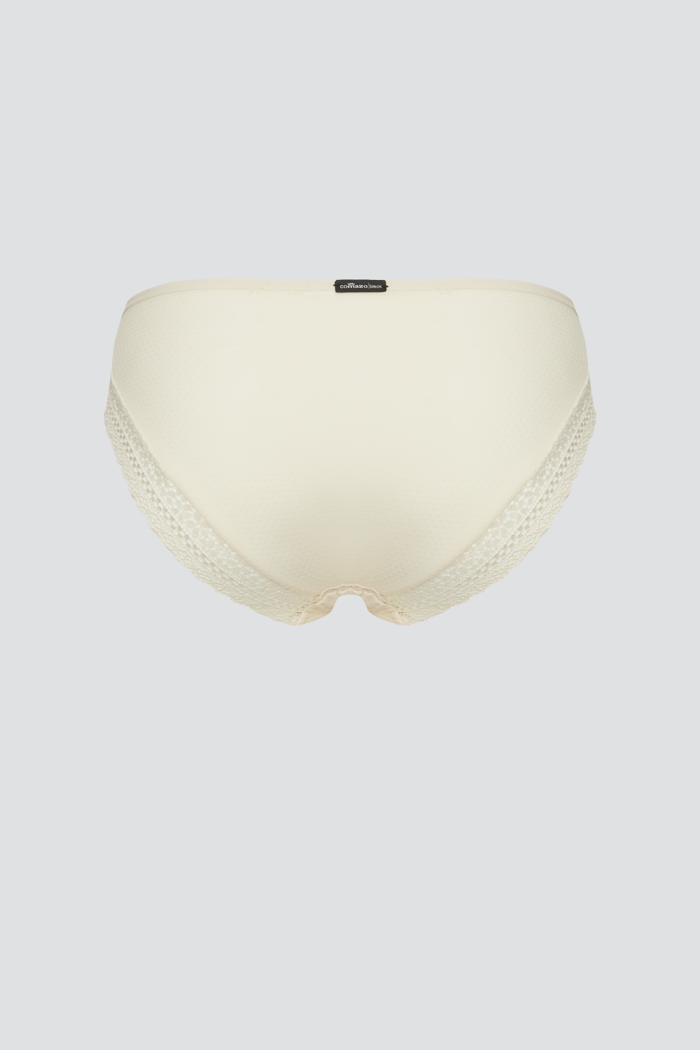 Produktbild Rückseite Jazz-Pants von Comazo in der Farbe Ecru mit schönen Spitzen-Details