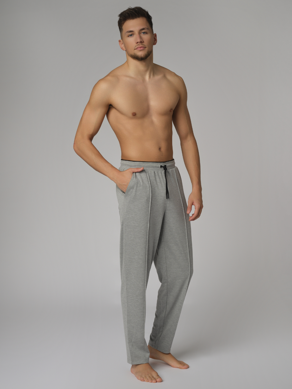 Produktbild von Herren-Jogginghose Mit Weitem Bein, Elastisches Fleece, Weich