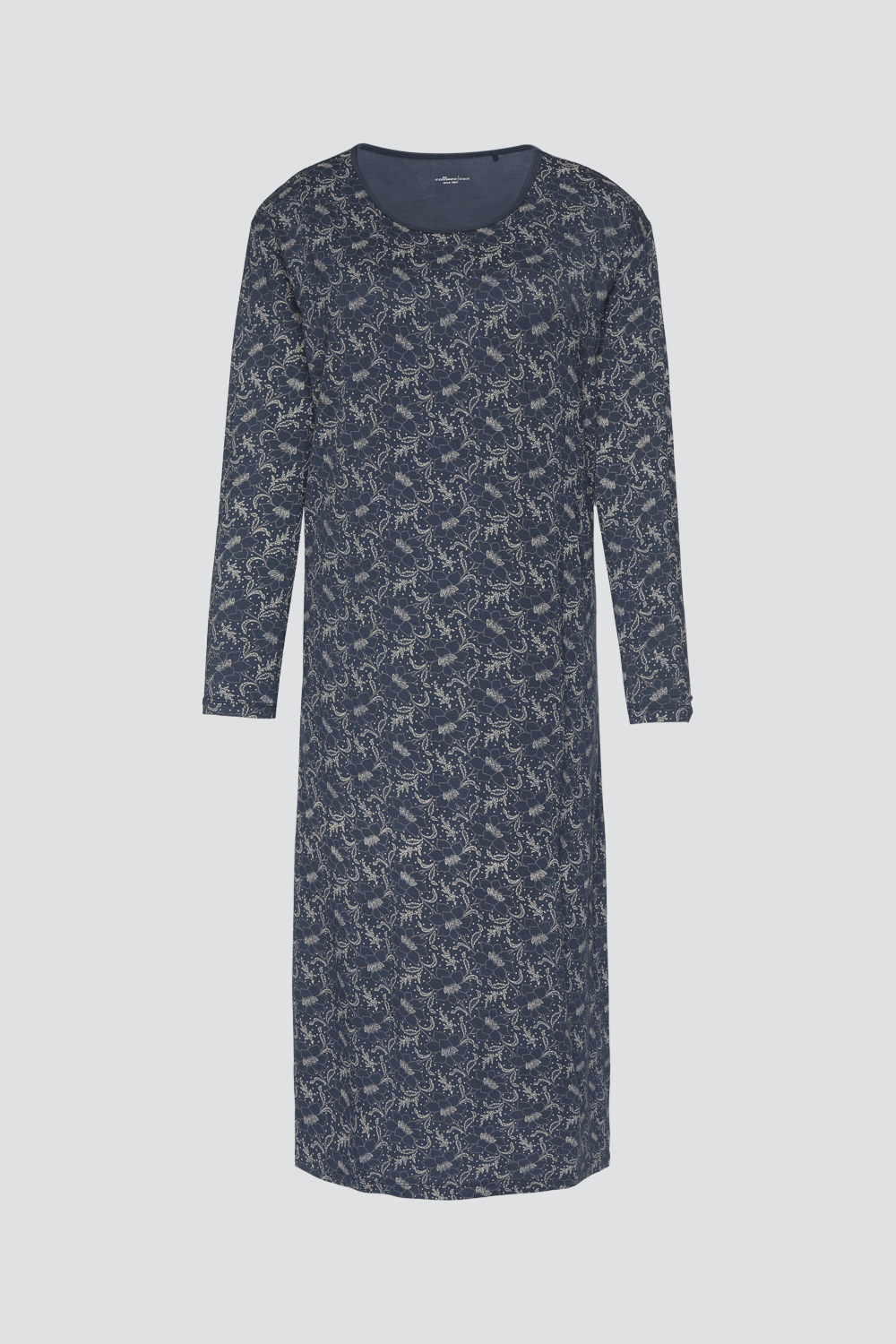 Produktbild Vorderansicht Comazo Damen Nachthemd Farbe Marine aus Mircomodal