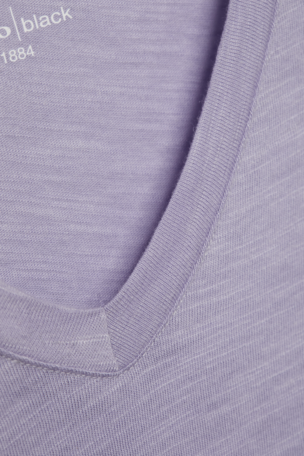 Detailbild Shirt kurzarm aus Flammgarn Farbe Lila