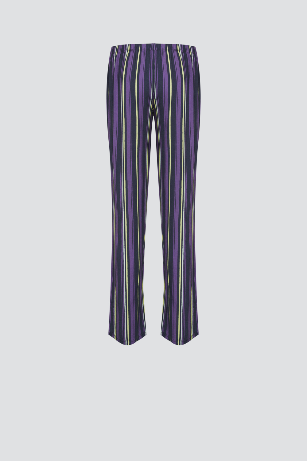 Produktbild Rückansicht Comazo Damen Lange Hose aus Micromodal Farbe Purple Stripe