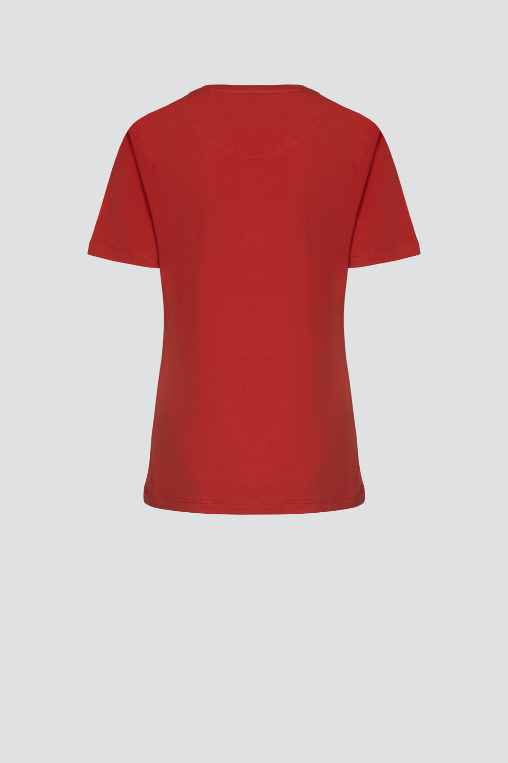 Produktbild Rückansicht Basic Shirt kurzarm von Comazo in der Farbe Rot mit Rundhalsausschnitt