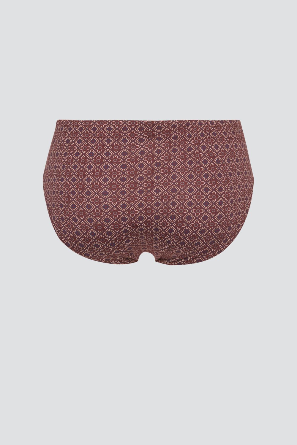 Produktbild Rückansicht Comazo Herren Jazz-Pants aus 100% Baumwolle ohne Eingriff Farbe Merlot mit Muster