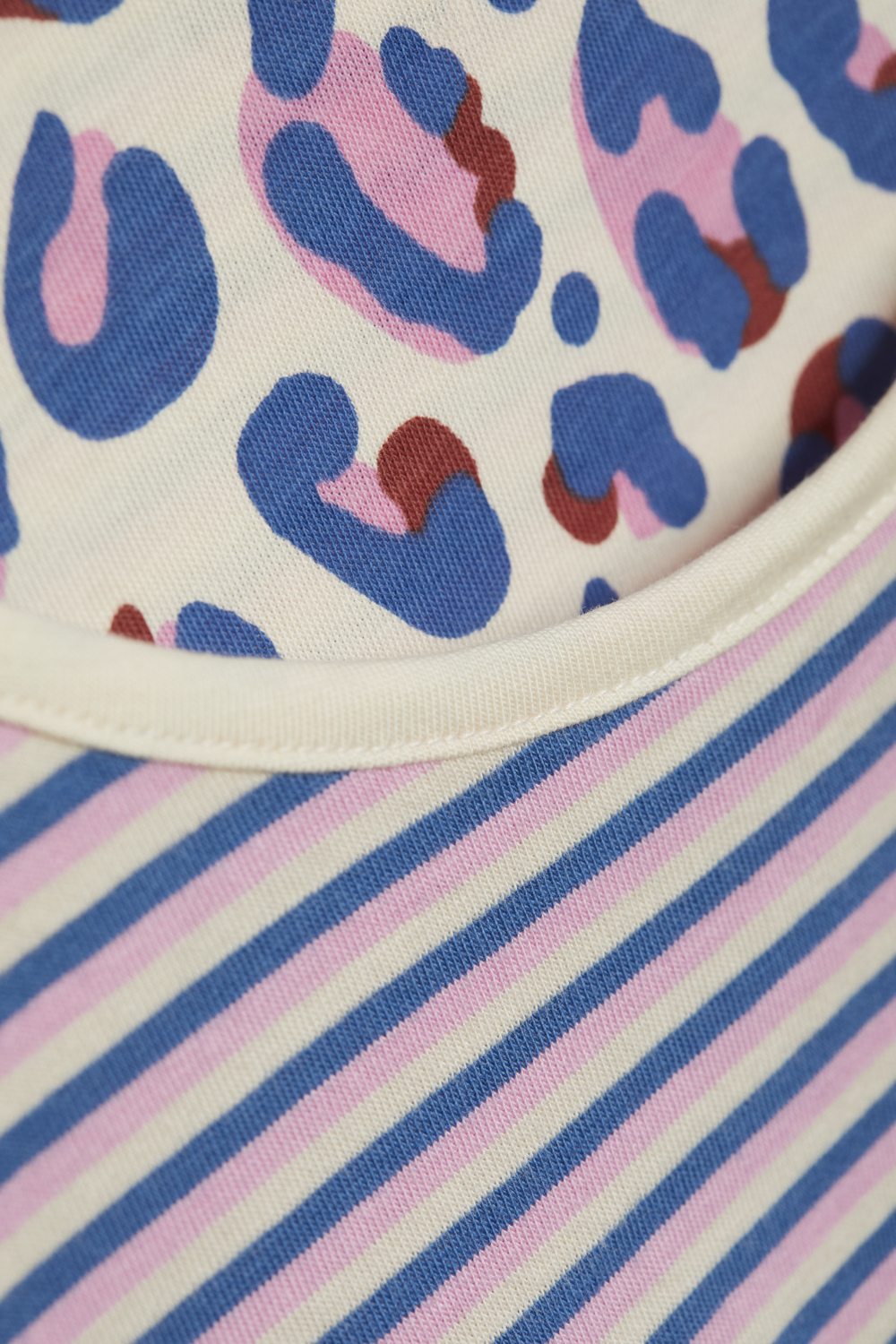 Detailbild Nachthemd von Comazo aus 100% Baumwolle in Pink geringelt