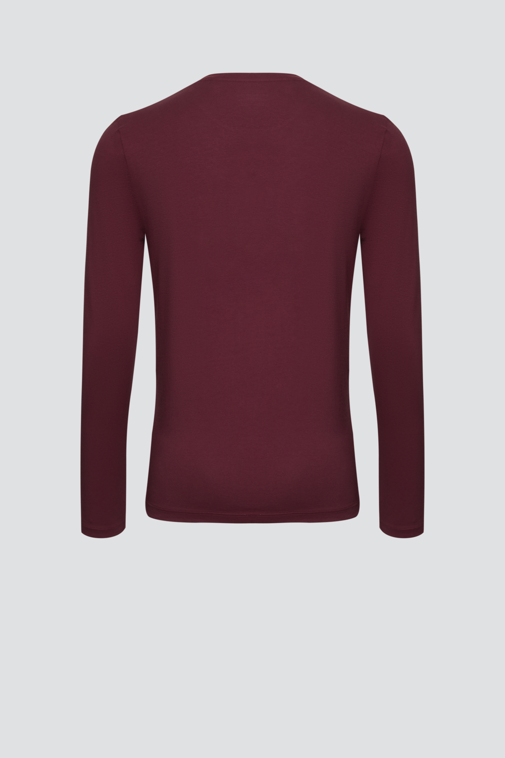 Produktbild Rückansicht Comazo Herren Basic Shirt langarm Farbe Merlot