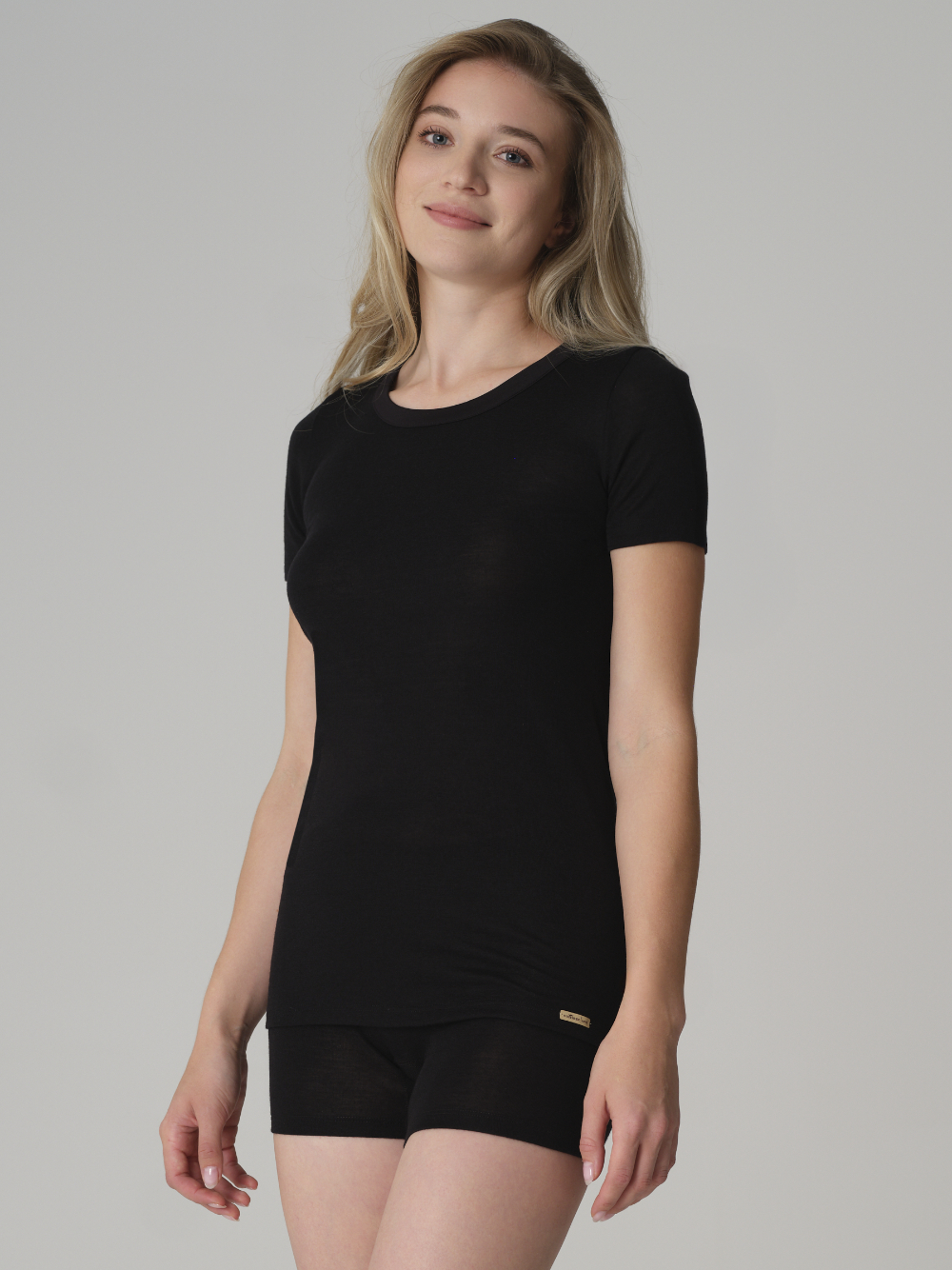 Shirt mit Wolle-Seide, GOTS zertifiziert