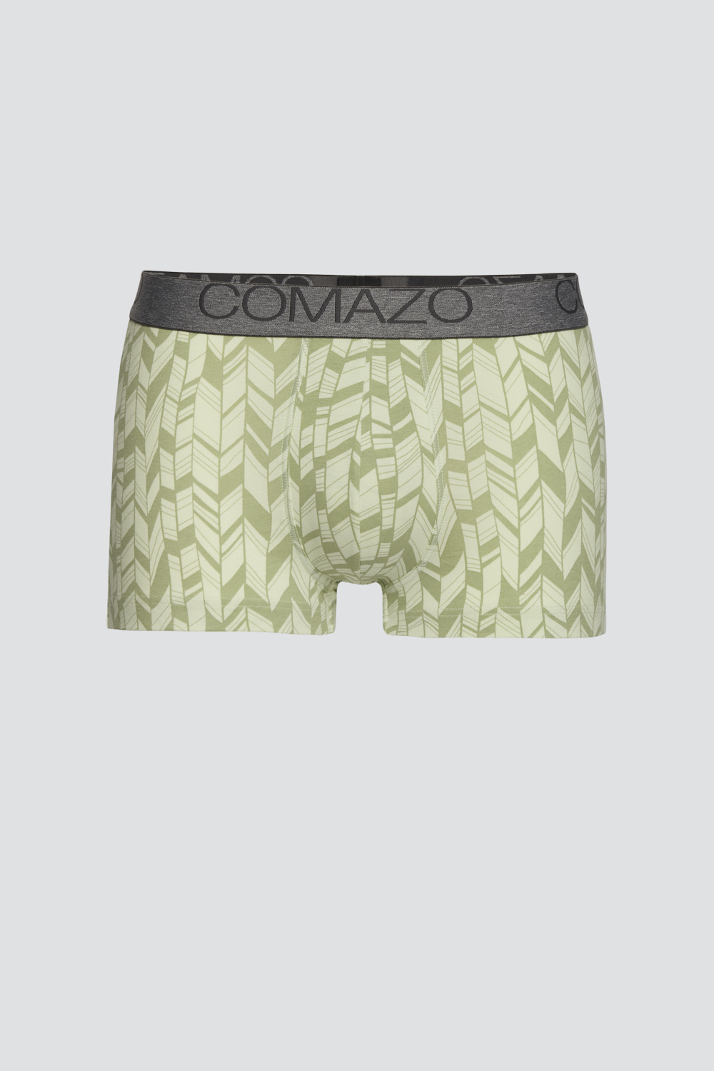 Produktbild Vorderansicht Comazo Herren Pants kurz Farbe Lime Cream bedruckt