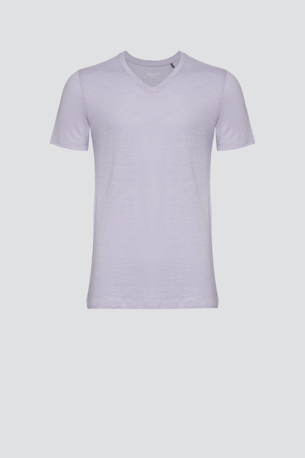 Produktbild Vorderansicht Shirt kurzarm aus Flammgarn Farbe Lila