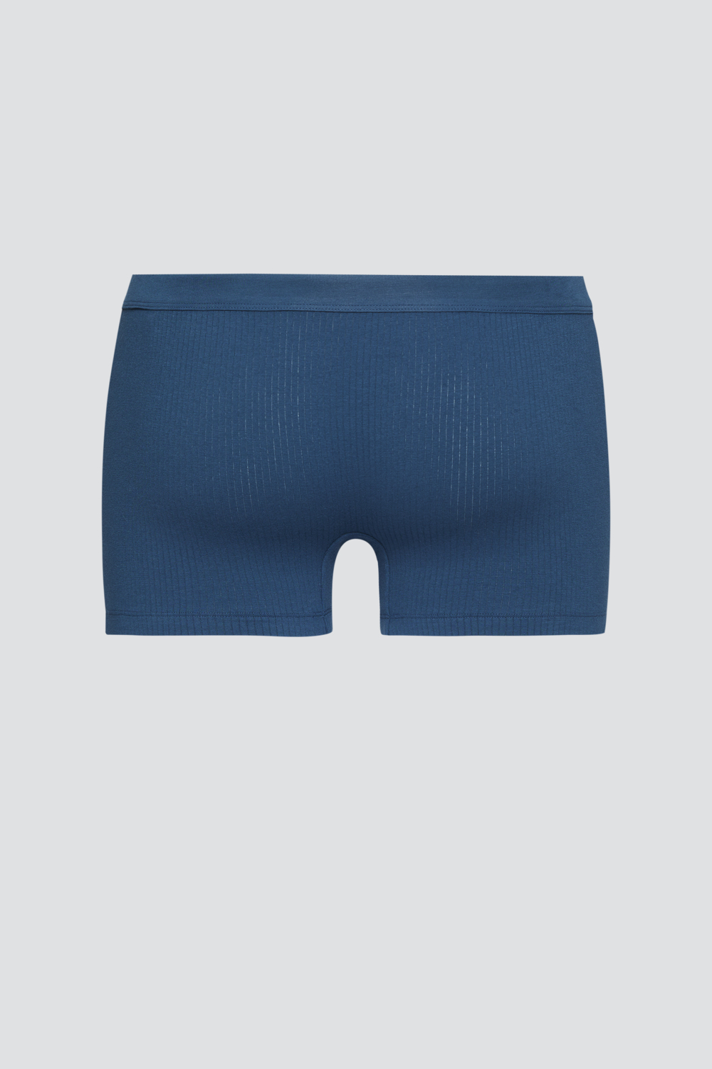 Produktbild Rückansicht Fairtrade Trunks von Comazo in der Farbe Petrol mit Nadelzug