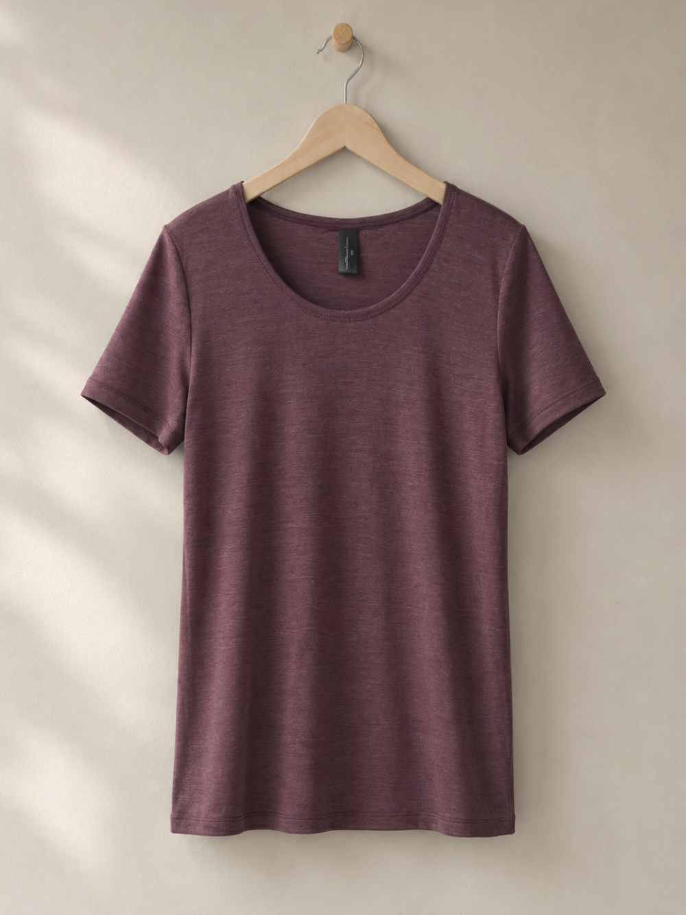Short-sleeved shirt made from merino wool & silk