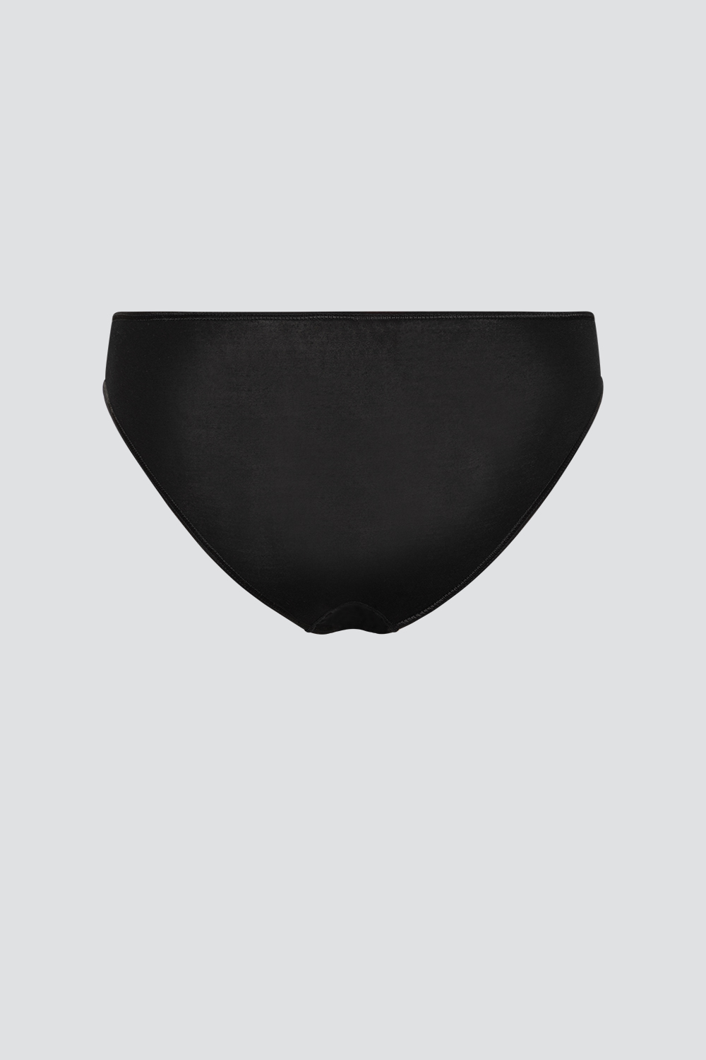 Produktbild Rückansicht Jazz-Pants von Comazo in der Farbe Schwarz aus MicroModal® mit edlem Schmuck-Anhänger