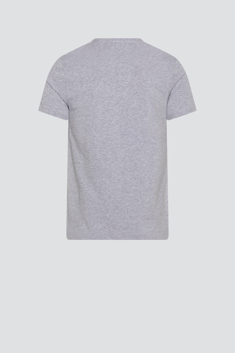 Produktbild Rückansicht Basic Shirt kurzarm von Comazo in der Farbe Grau-Melange V-Ausschnitt