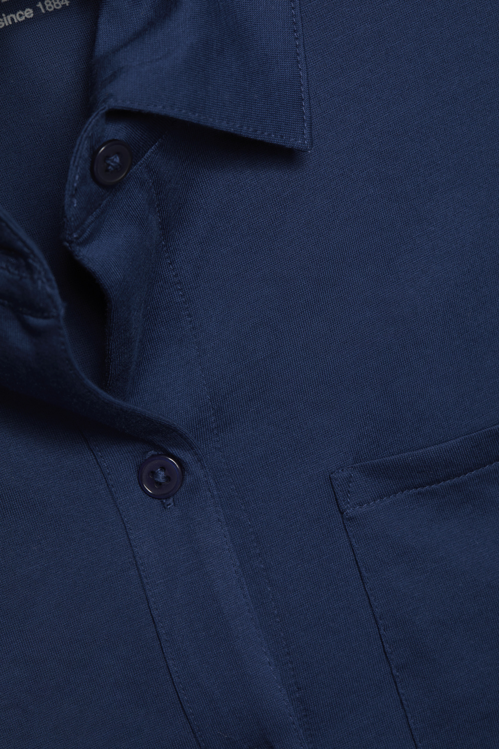 Detailbild Comazo Damen Pyjamajacke Farbe Dunkelblau aus merzerisierter Baumwolle