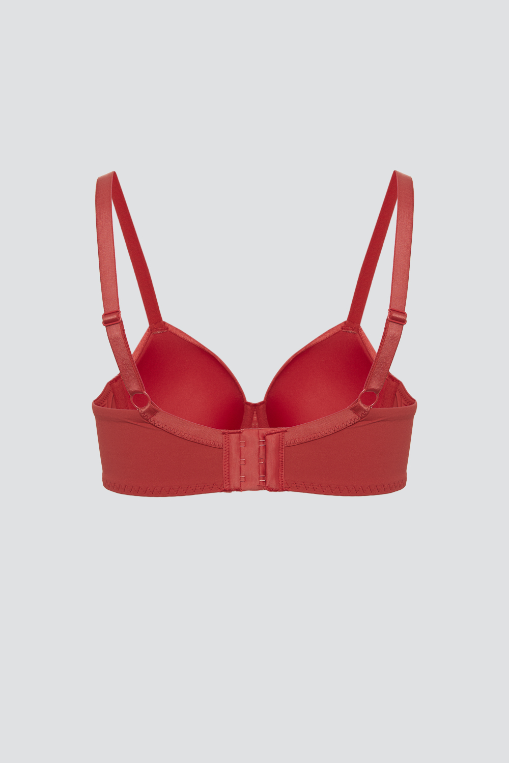 Produktbild Rückansicht Comazo Damen BH mit Spacer Farbe Cherry mit Spitzen-Details