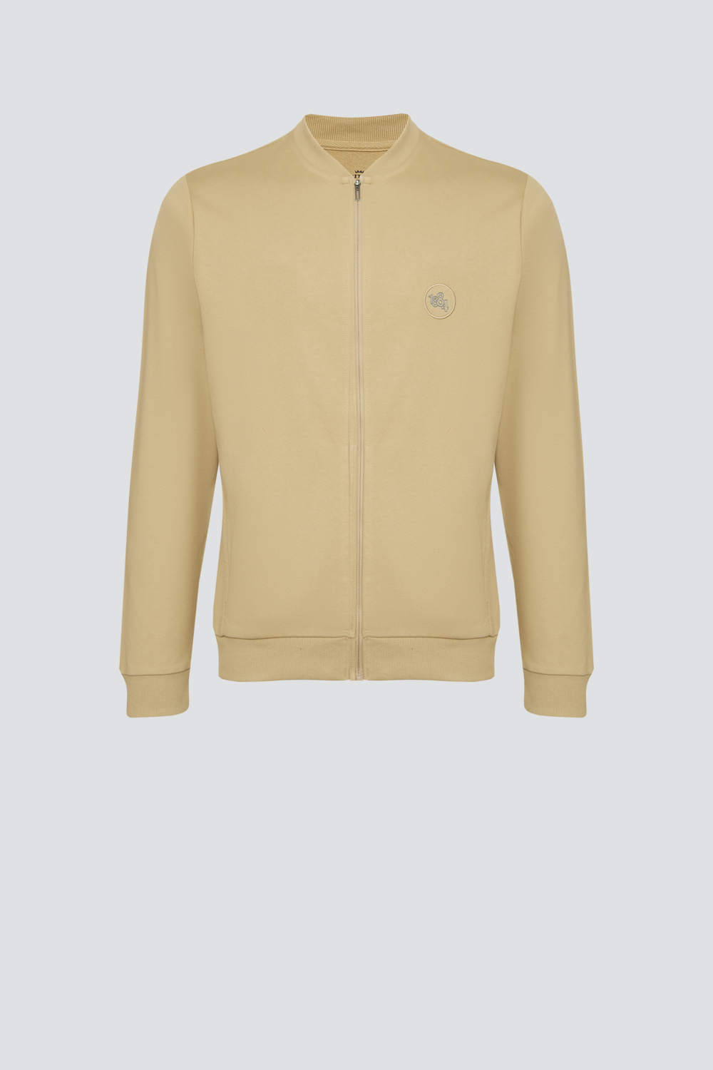 Produktbild Vorderansicht Comazo Herren Blouson Jacke mit Reißverschluss Farbe Bast