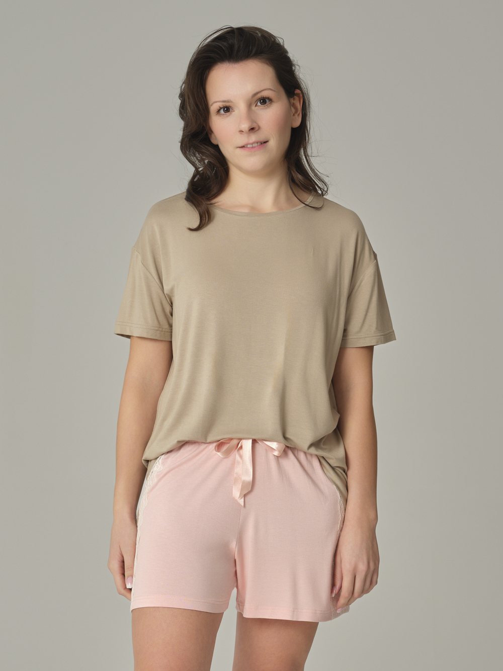 Kurze Schlafhose aus Viskose