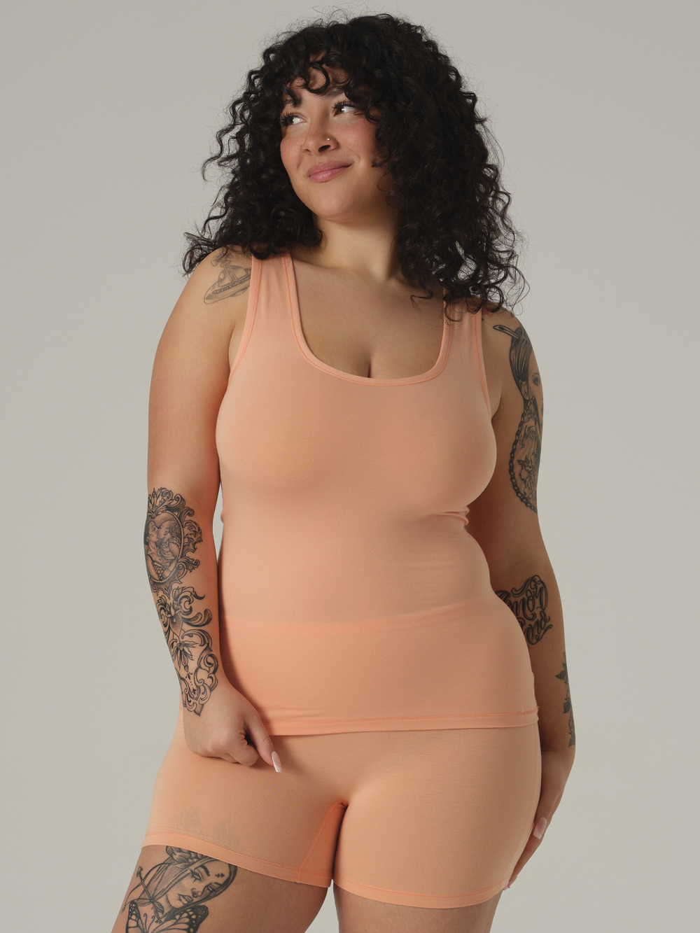 Cotton and micromodal undershirt underarm straps