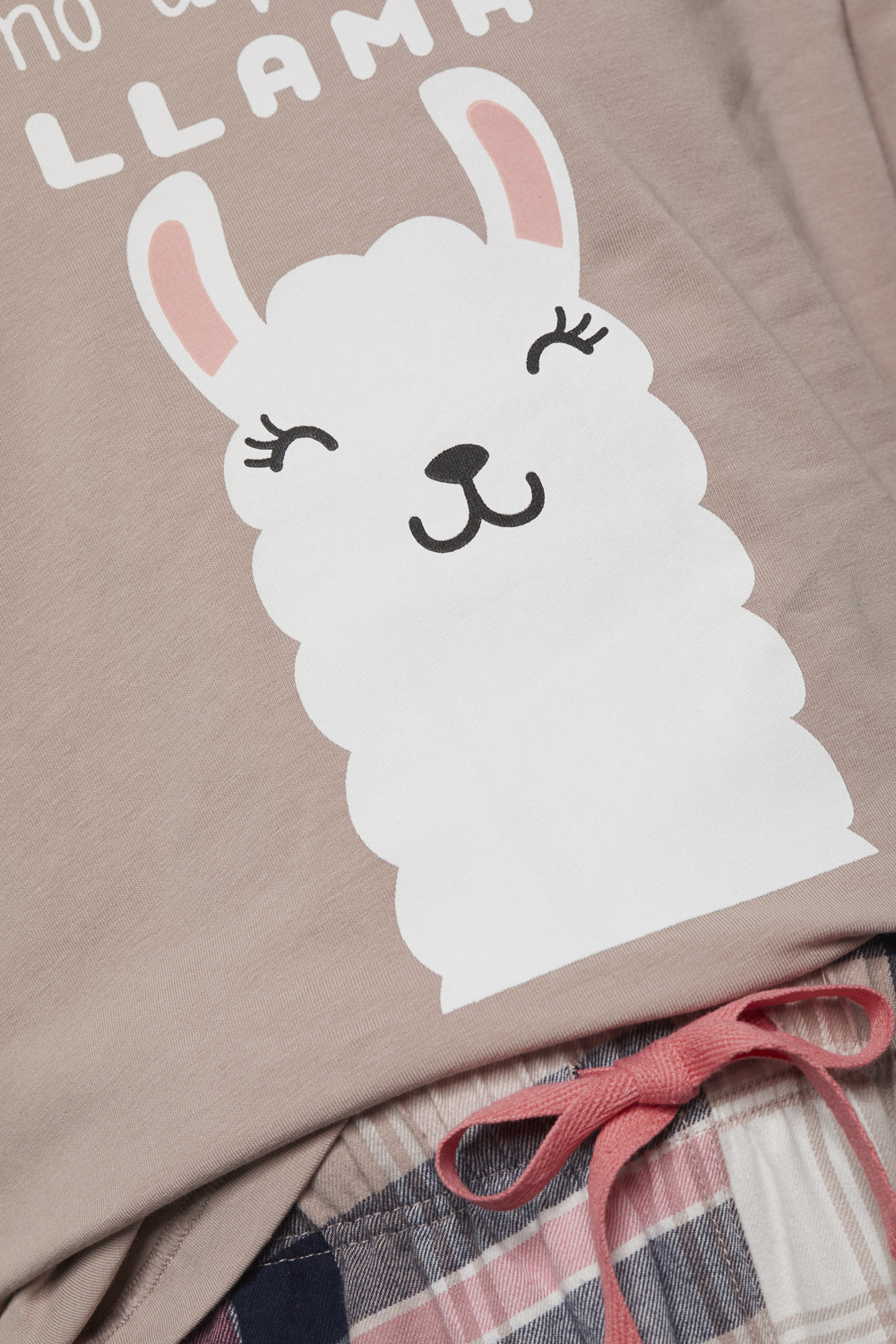 Detailbild Comazo Mädchen Schlafanzug Farbe Rosegrey Karo